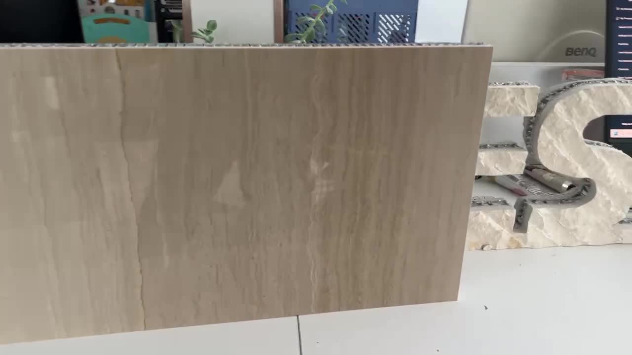 Beige Serpeggiante Marble Laminated Honeycomb Panels