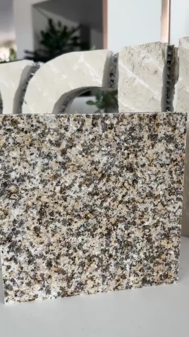 G682 Rusty Yellow Granite Tile Laminated Honeycomb Panels