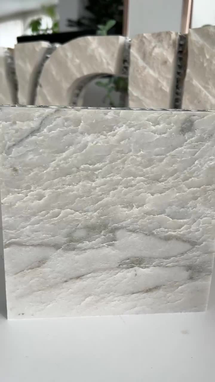 Ivory Marble Tile Laminated Aluminum Honeycomb Panels