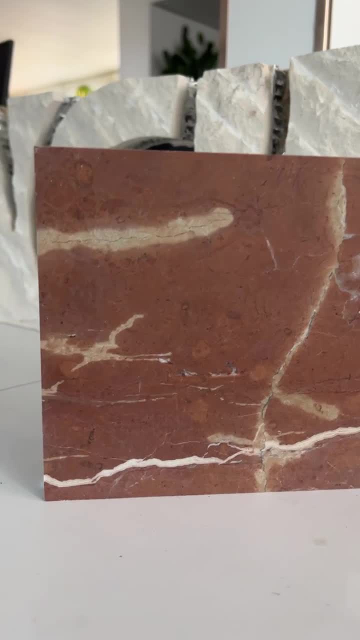 Rosso Alicante Red Stone Tile Laminated Honeycomb Panels
