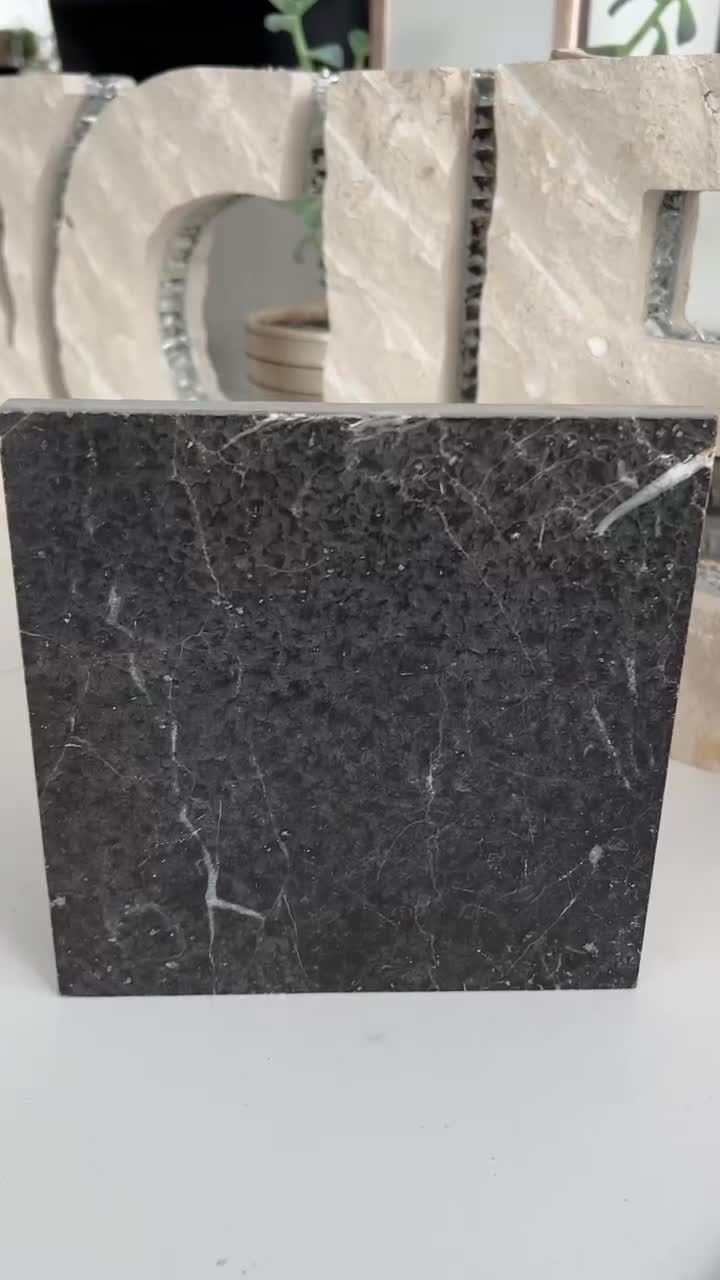Sanit Laurent Black Marble-Porcelain Composite Stone Panels