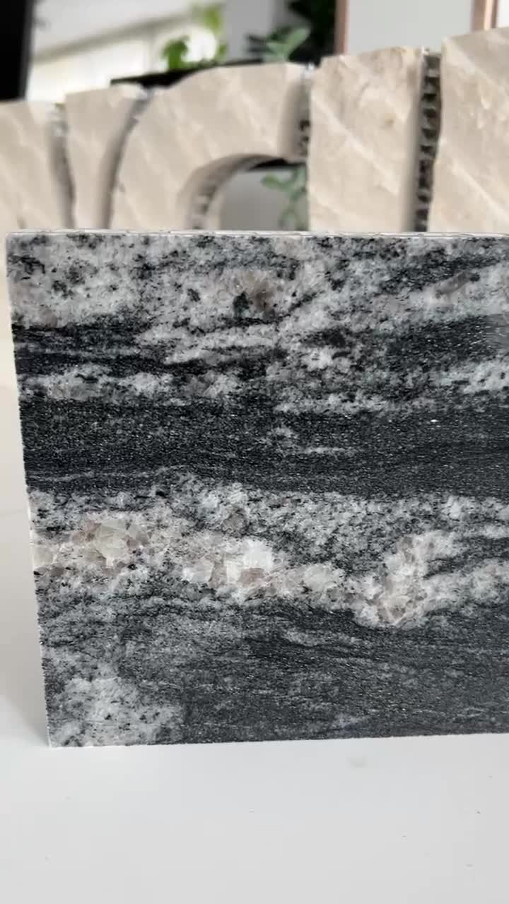 Snow Grey Granite Black Tile Laminated Honeycomb Panels