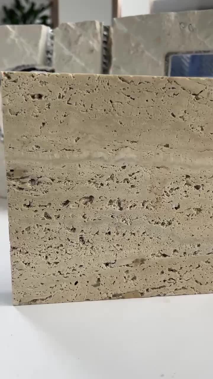 Travertine Roman Beige Tile Laminated Honeycomb Panels