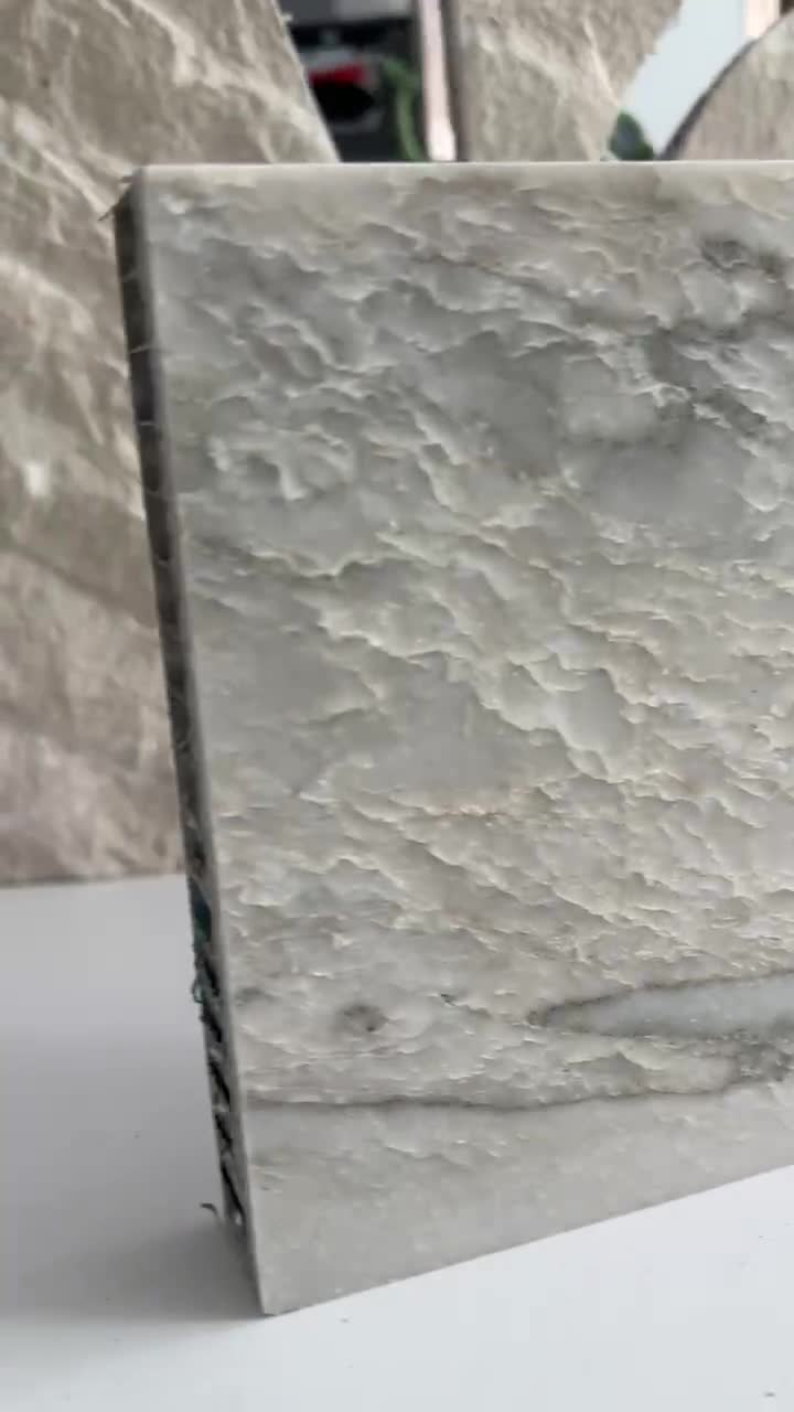 White Macaubus Marble Tile Laminated Honeycomb Panels