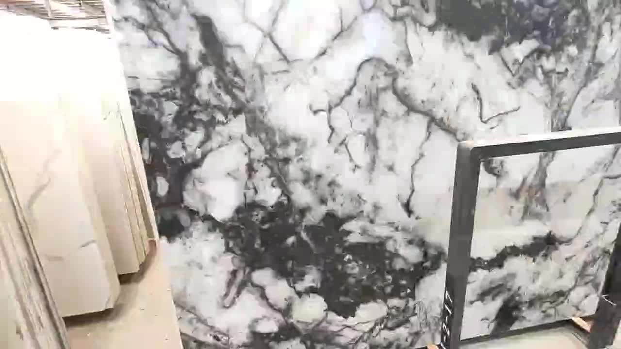 Incense Plum Marble Vein Sintered Stone Slabs Floor Tile Use