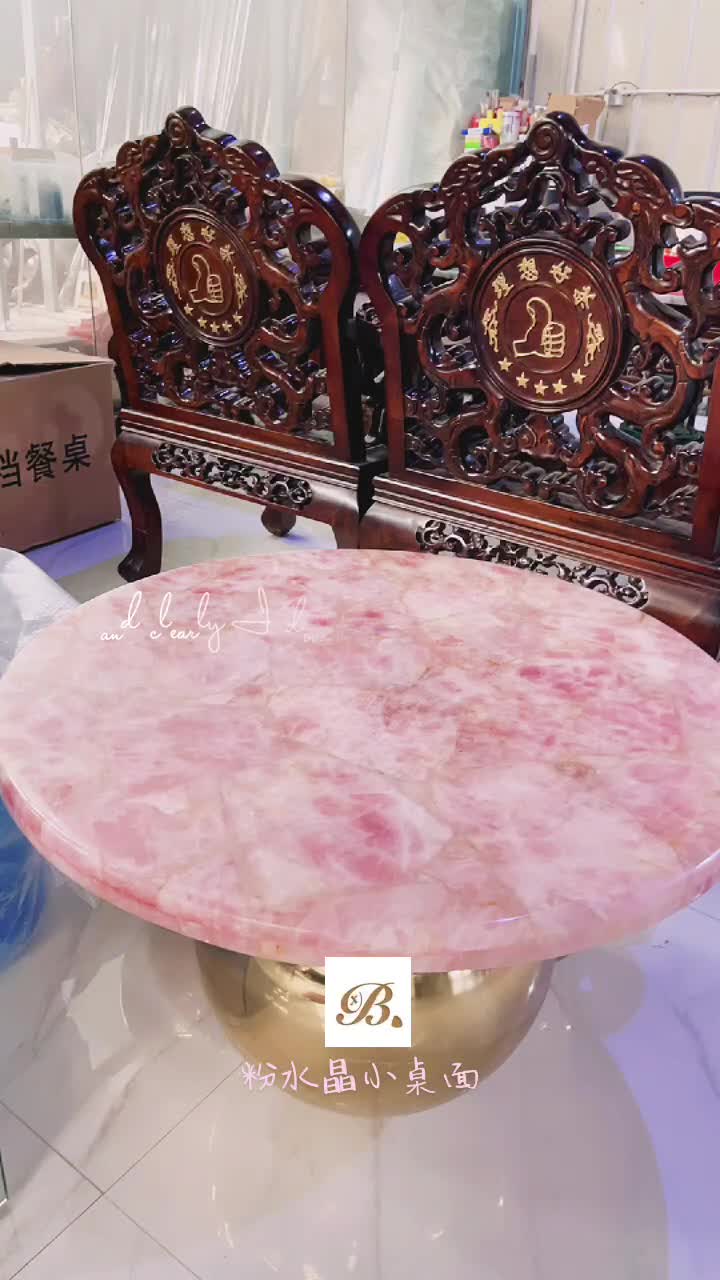 Rose Fluorite Crystal Semiprecious Stone Slab, Gemstone