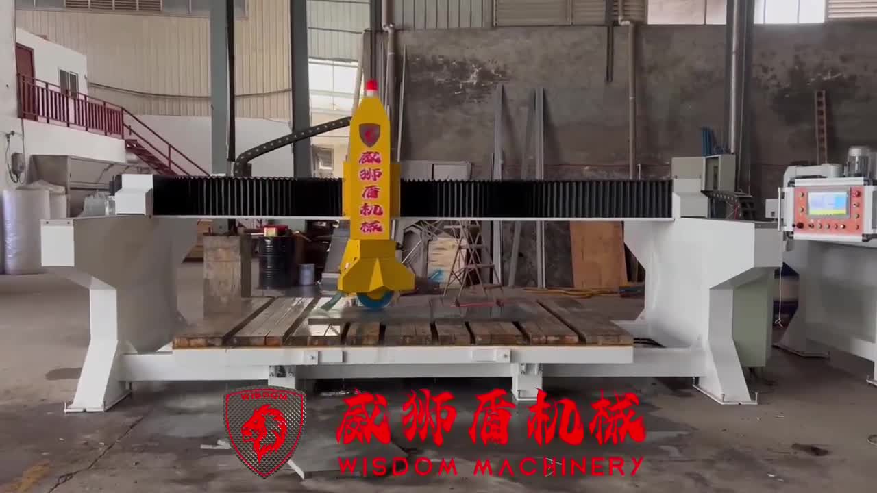 Tilting 45 Degree Bridge Saw Cutting Machine For Granite Marble Tiles