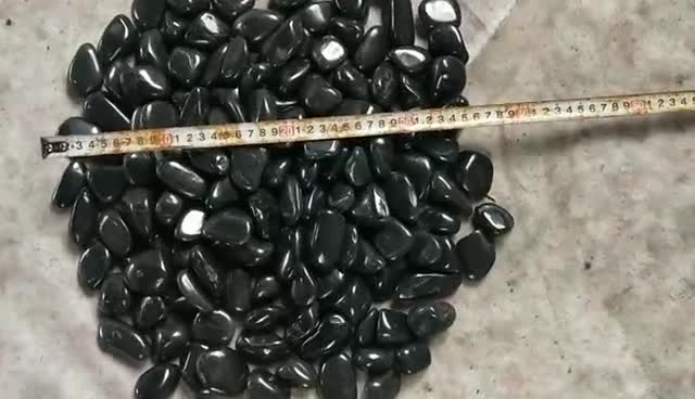 High Polished Black Pebble Stone For Garden