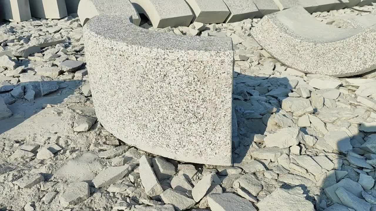 Granite Curved Kerbstone, Grey Granite Stone