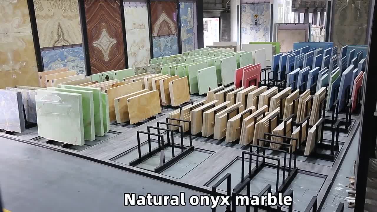 Natural White Wood Vein Backlit Onyx Slab