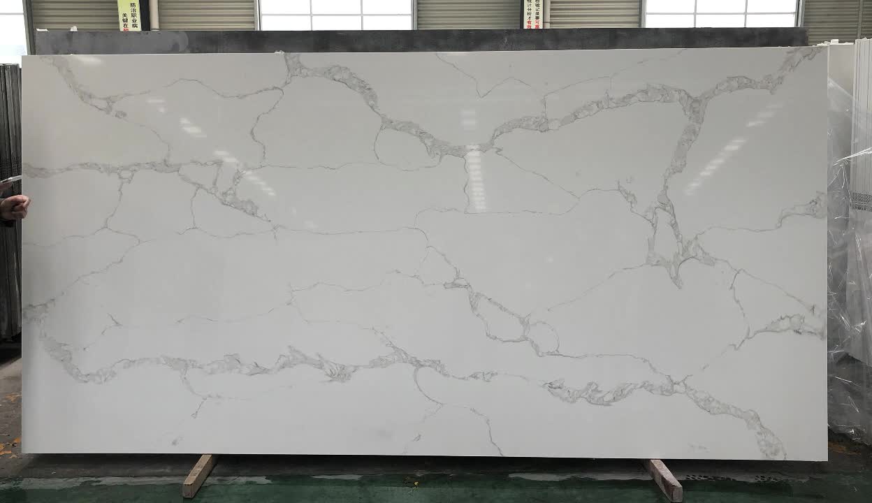Premium Quality White Calacatta Marble Quartz Slabs