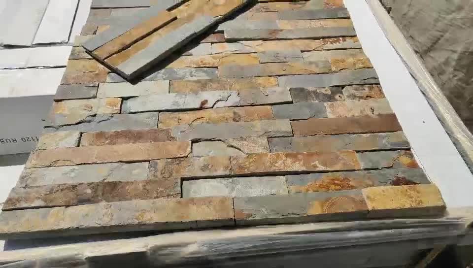 Exterior Natural Slate Cladding Stone Panel  Veneer