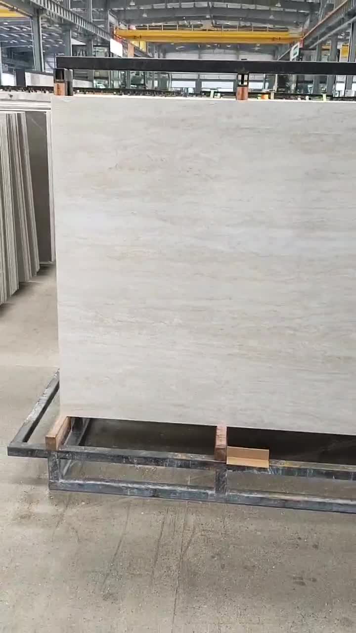Sintered Stone Slabs Beige Travertine For Home Floor
