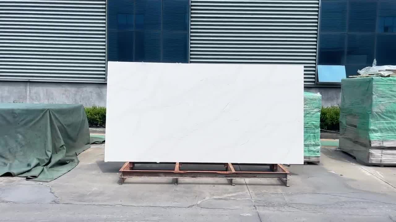 Artificial Calacatta Marble Look Quartz Slabs For Canada Market