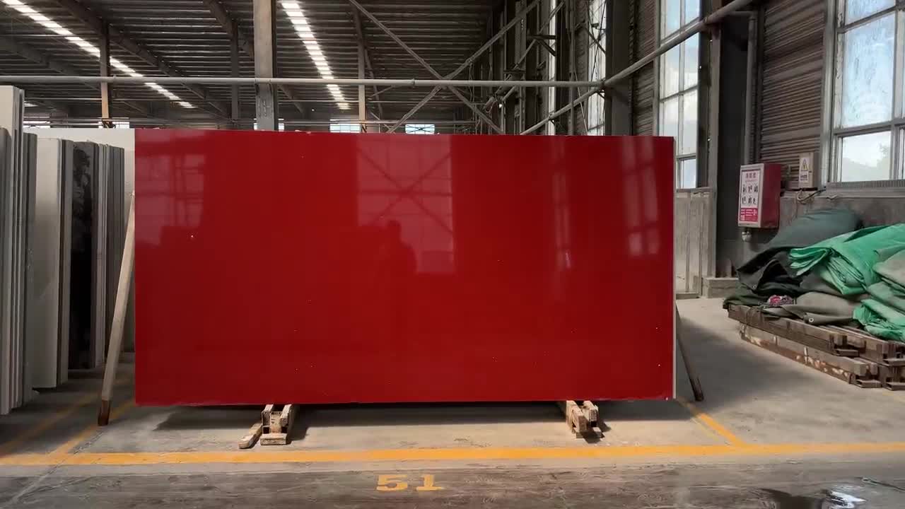 Colorful Stone Slabs With Cheap Price Red Quartz Slabs