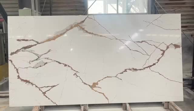 Hot Selling China Engineered Calacatta Quartz Quartz Slabs