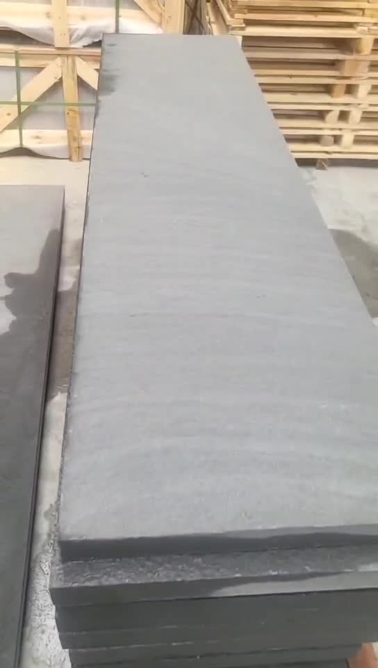 Premium Quality Scihuan Black Sandstone Floor Tiles