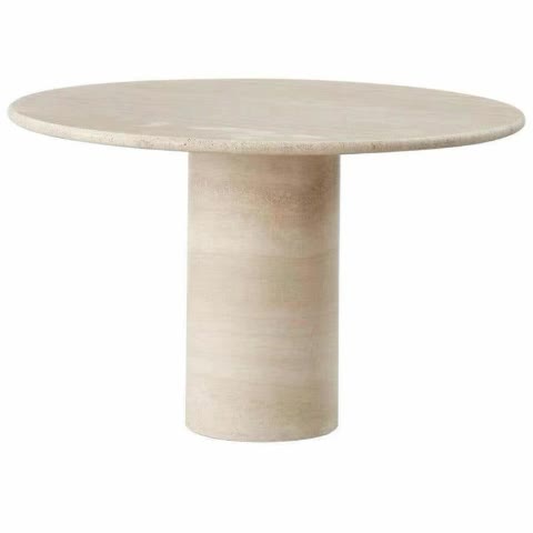 Customized Panda White Marble Round Table