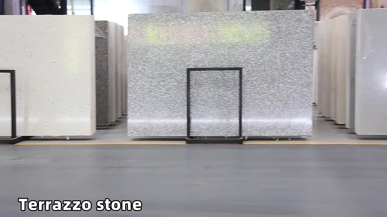Factory Price Artificial Stone Grey Terrazzo Slabs