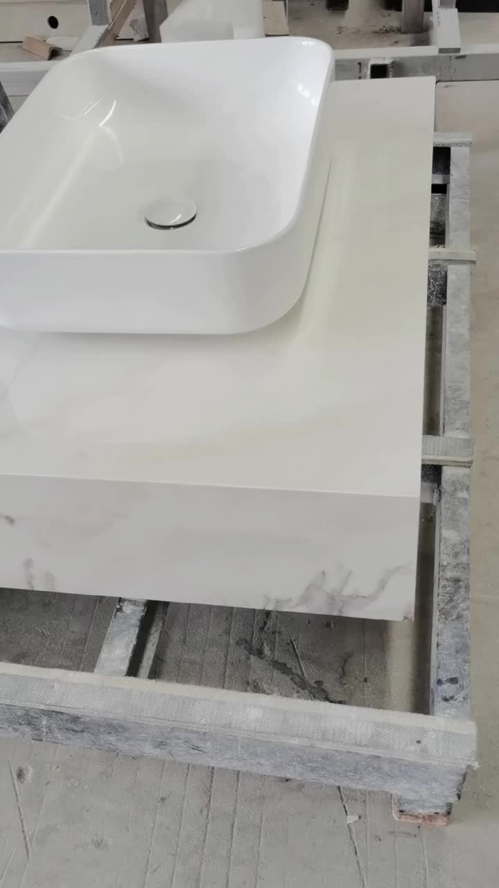 Artificial Sintered Stone Bathroom Vanity Tops