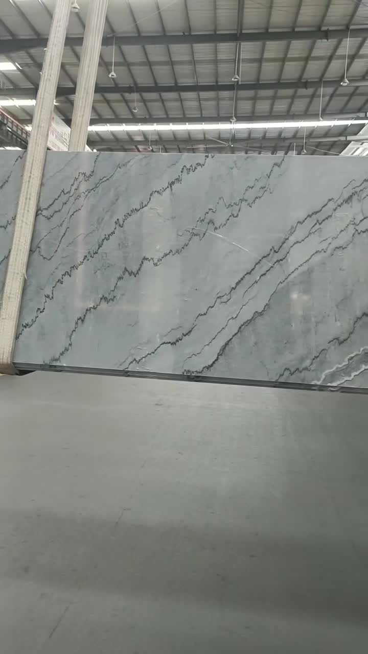 China Bruce Gray Marble Tiles Grey Big Stone Slabs