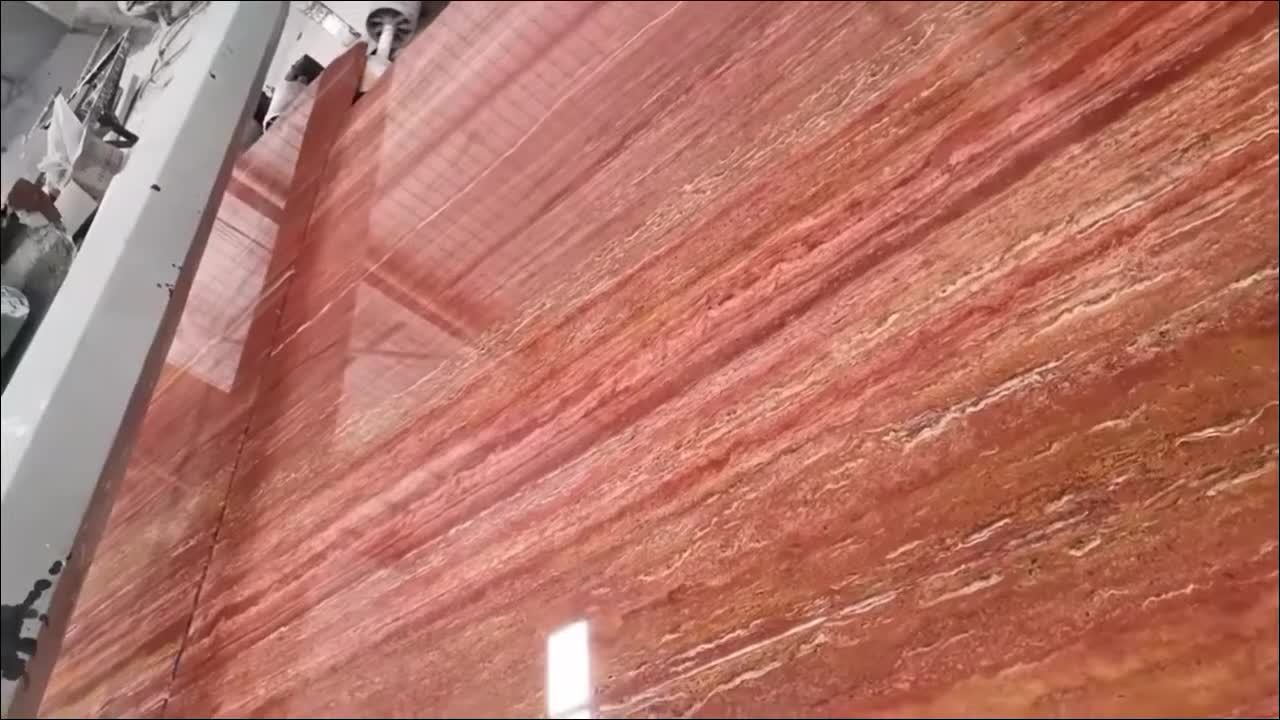 Red Travertine Flamingo Pinky Slab & Tiles