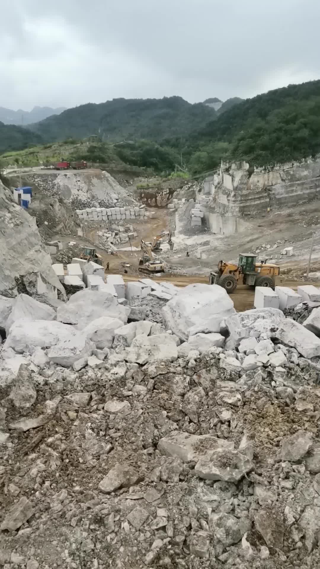 China Quarry Rock White Wooden Marble Block