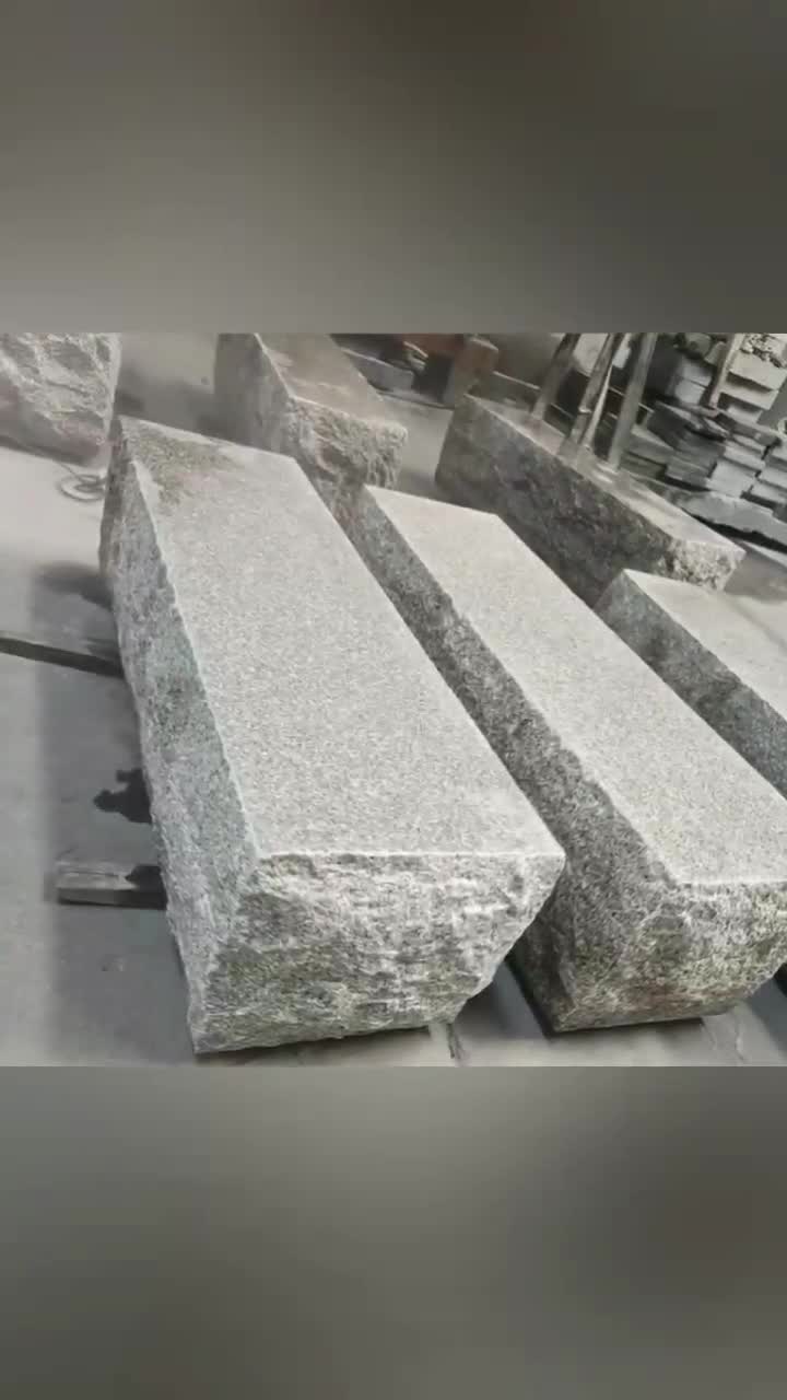 G635 Pink Granite Natural Surface And Polished Park Bench