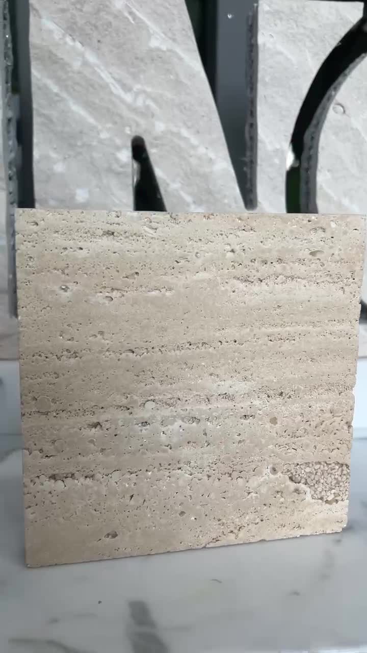 Beige Travertine-Granite Backed Laminate Panels