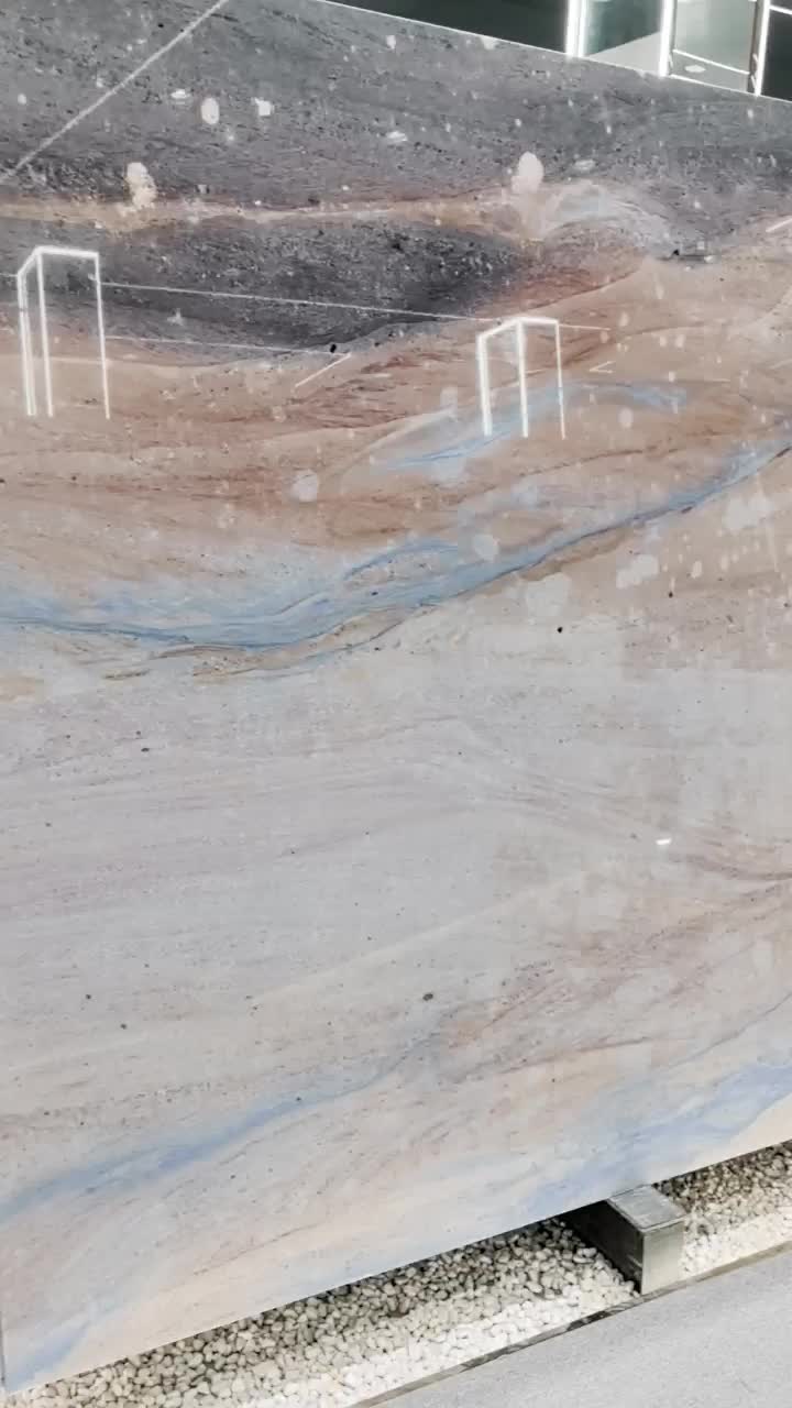 Polished Azul Tropical Quartzite Slab Tiles