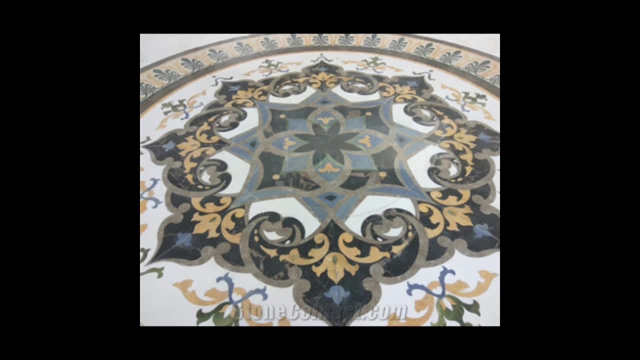 Factory Price Waterjet Inlay Medallion Marble Flooring