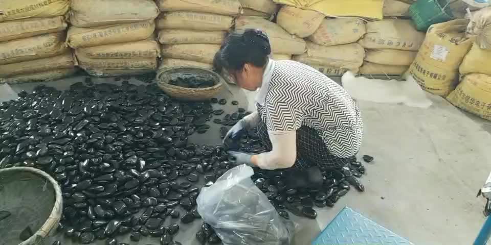 Garden Decoration Walkway Black River Pebbles