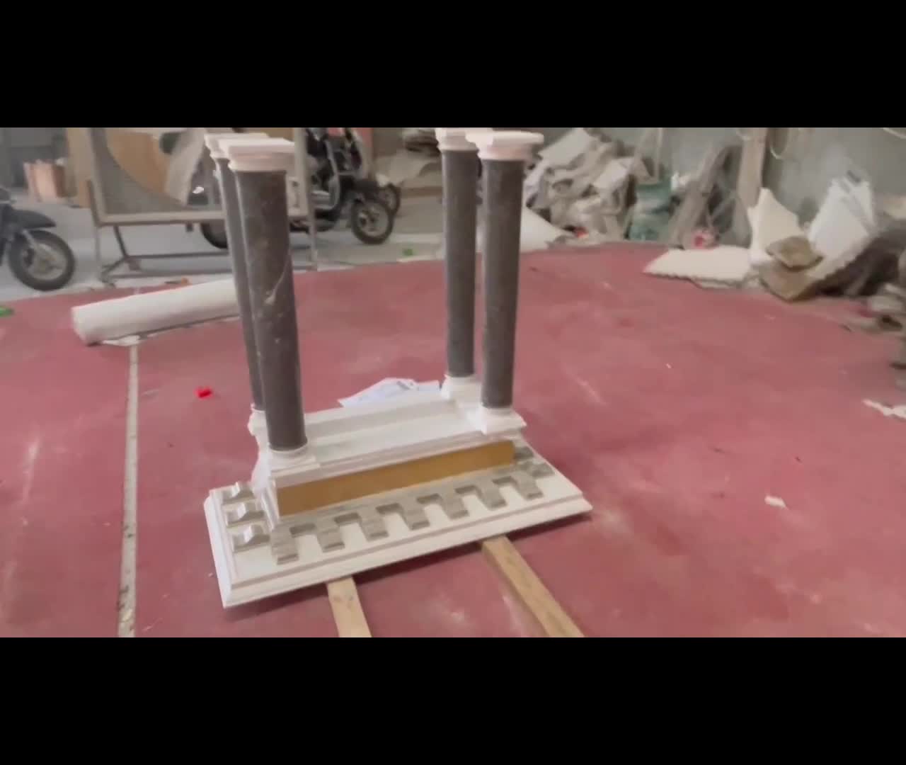 Hand-Carved Religious Decoration White Marble Furniture