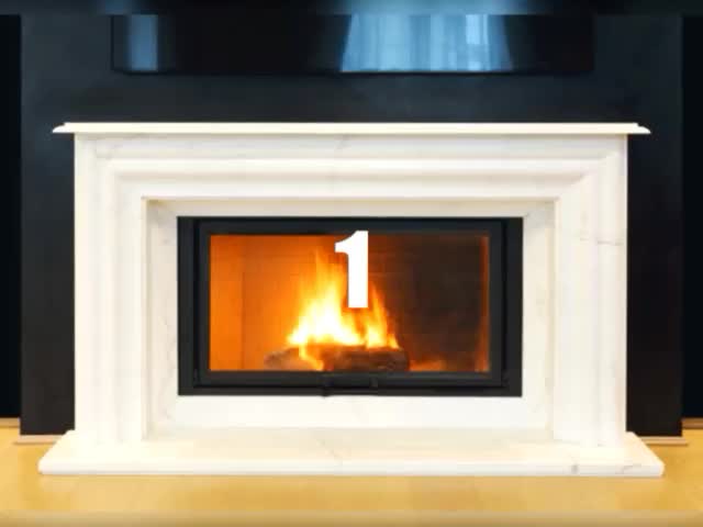 New Design Natural White Marble Lion Carved Fireplace