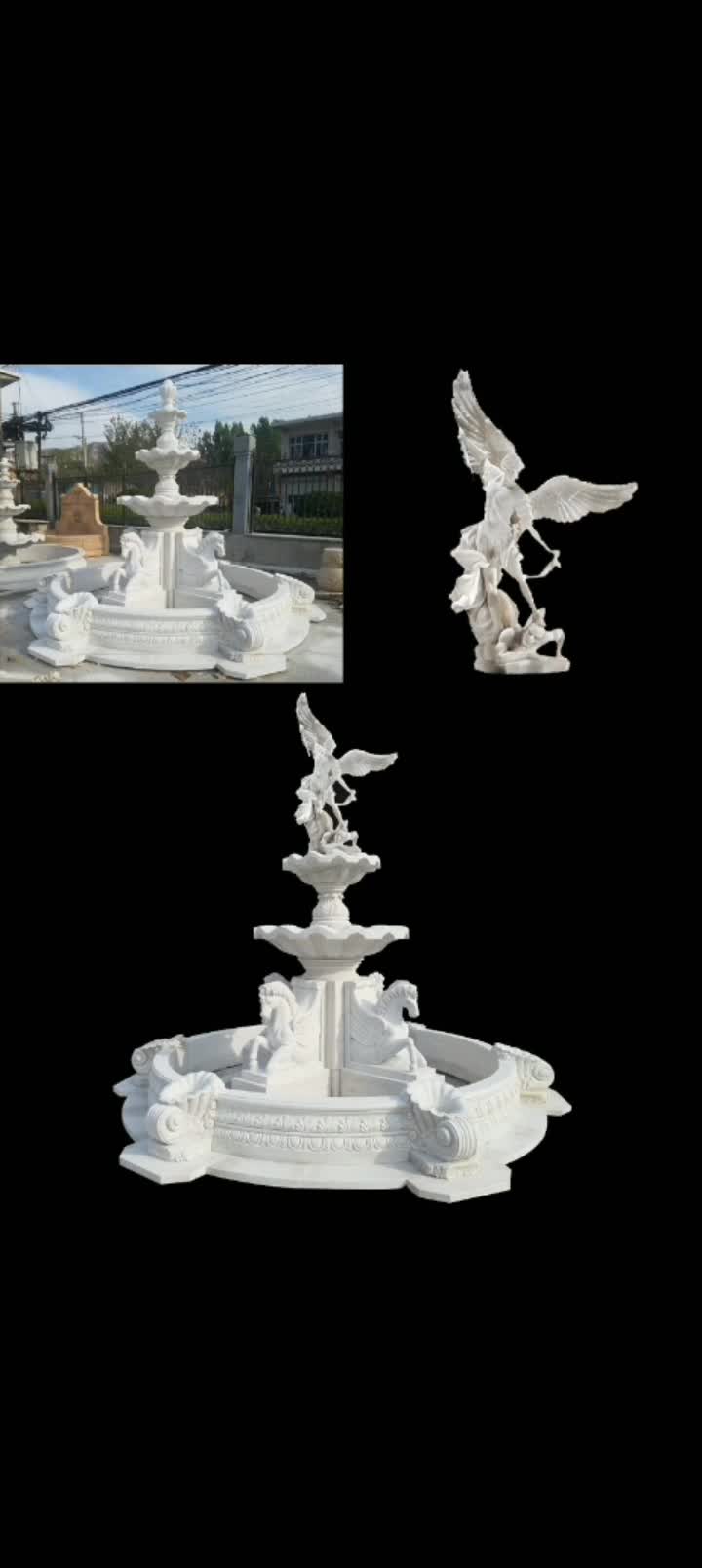 Outdoor Garden Marble Sculpture Fountain & Feature