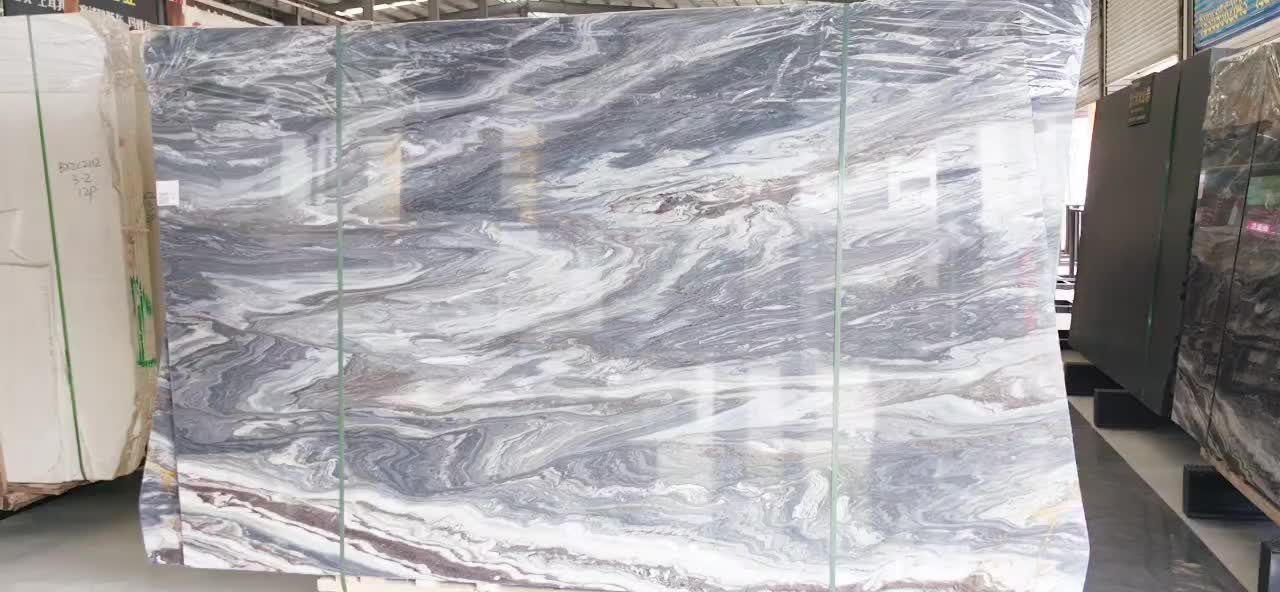 China Palissandro Blue Sand Marble Polished Big Slabs Tiles