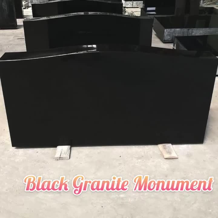 Black Granite Tombstone