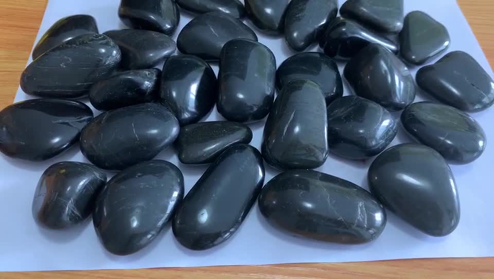 Black  Mexican Beach Polished Landscaping  Pebbles Stone