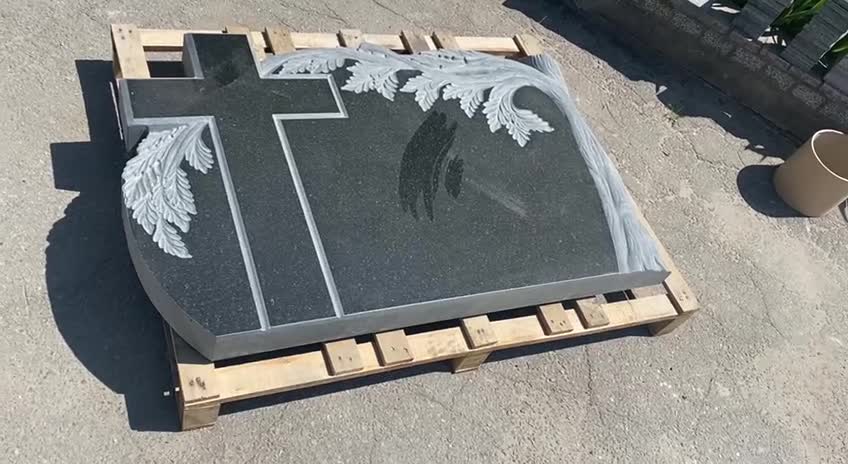 Black Granite Headstone