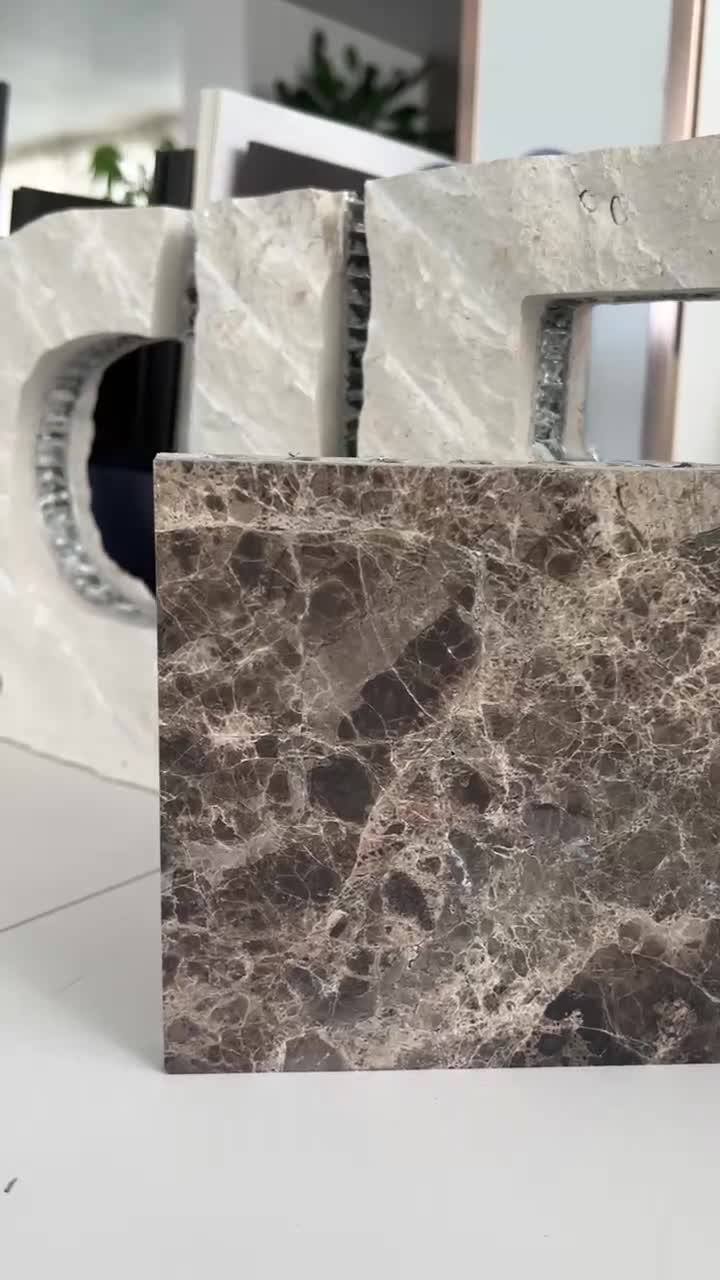 Marron Imperial Brown Marble Laminated Honeycomb Panels