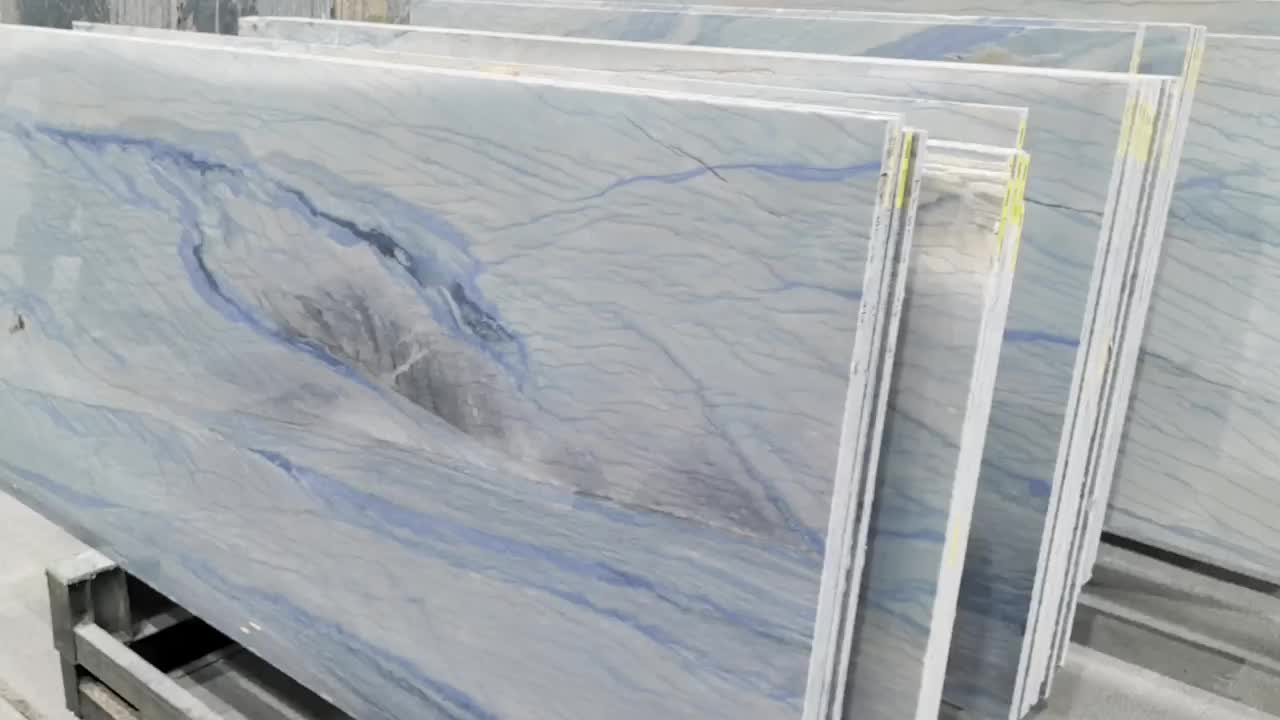 Polished Azul Macaubas Quartzite Slabs