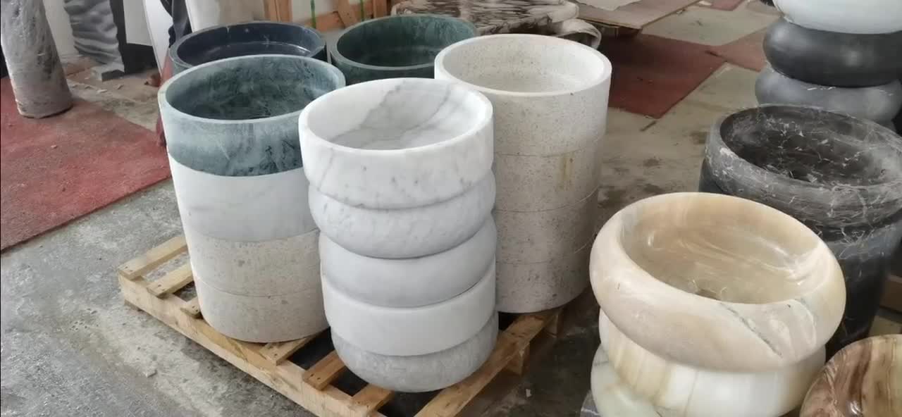 Green Marble Single Stone Engineered Wash Basin