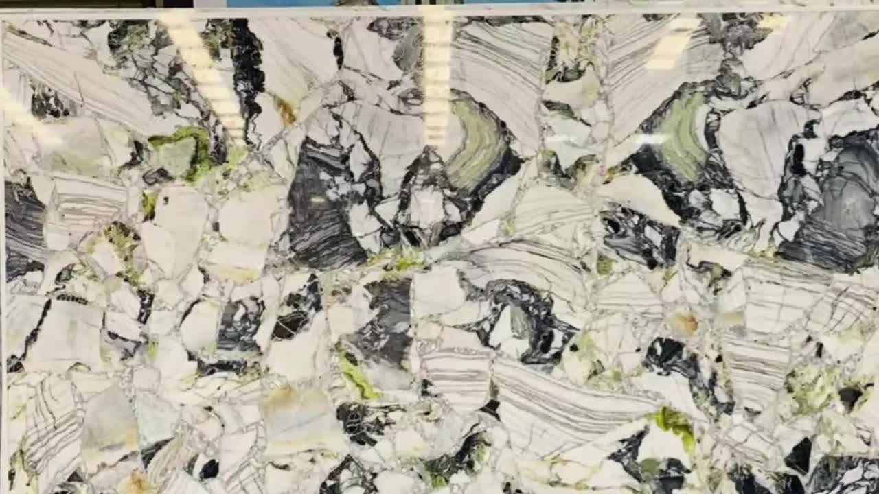 Luxury  Ice Green Marble Tiles Slab For Hot Sale