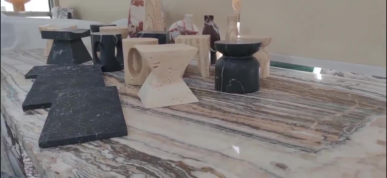 Polished Lauren Black Gold Marble Ball  Home Decor Products