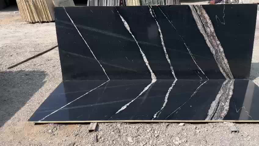 Thunder Black Granite Slabs