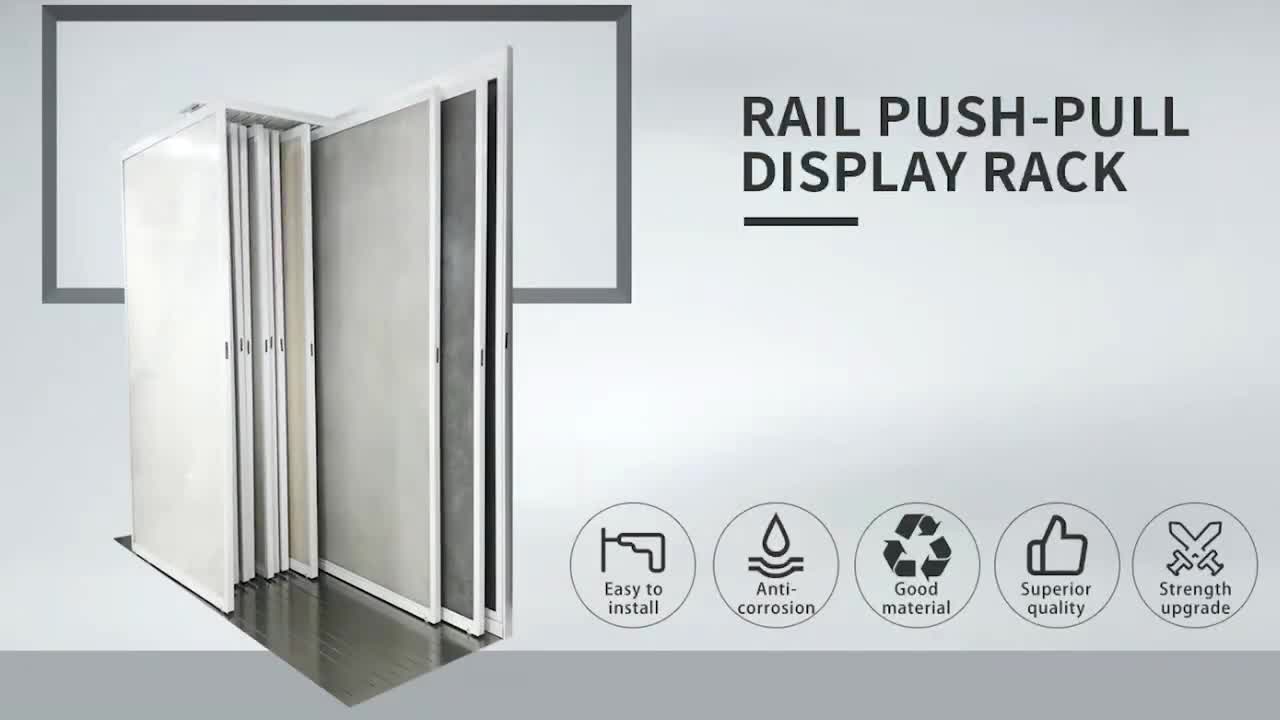 Customize Solid Wood Door Panel  Push Pull Display Cabinet