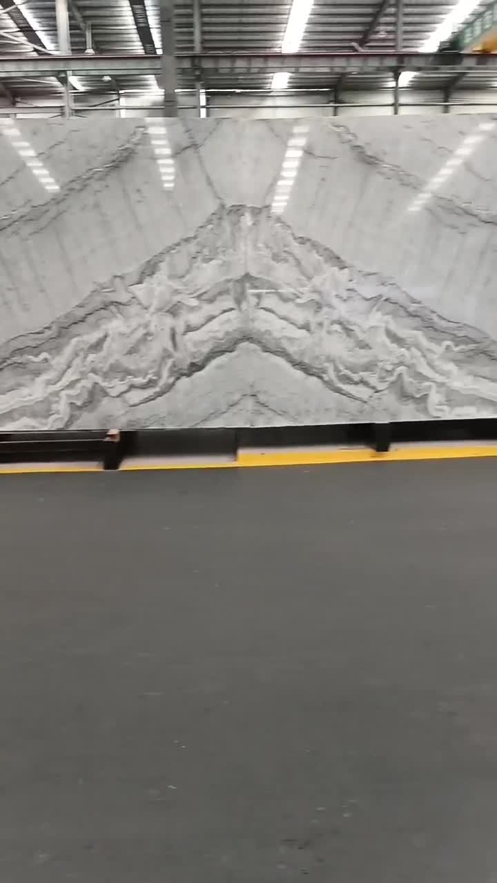 Bookmatch Bruce Grey Marble Slabs