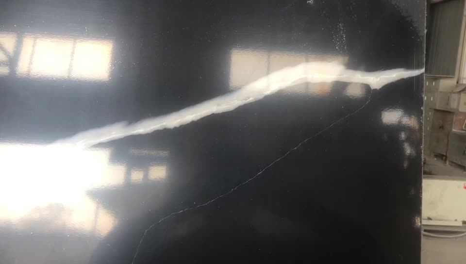 GOLDTOP 5064 Calacatta Black Quartz Kitchen Tops