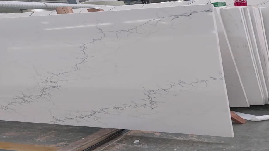 GOLDTOP 5065 Vivo White Quartz Solid Surface Table Tops