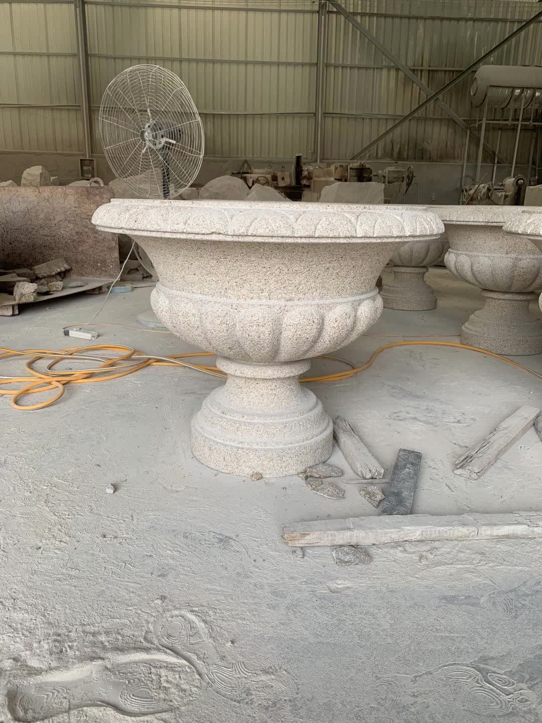 G682 Yellow Granite Flower Pots For Garden